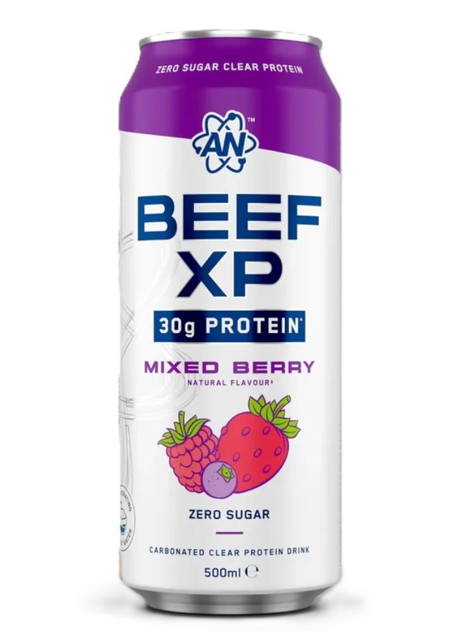 أبلايد نيوتريشن مشروب بروتين بيف-إكس بي الصافي، بنكهة التوت المشكل، جاهز للشرب، خالٍ من منتجات الألبان، 500 مل - Image 1